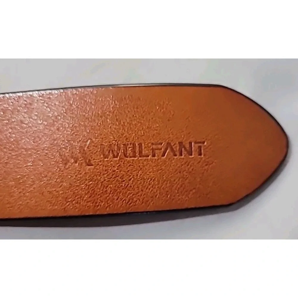 Wolfant Full Grain Solid Italian Leather Belt - Tan - 30